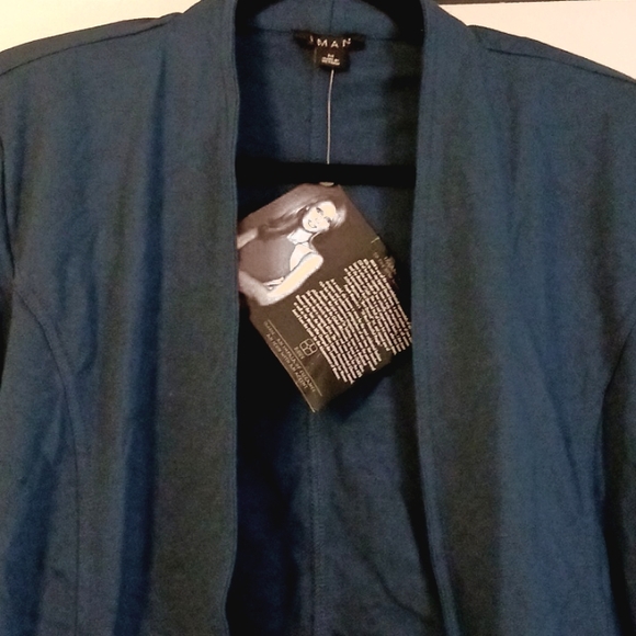 IMAN "Global Chic" Dark Blue Zip Around Jacket in Size M  (NWT) - Picture 2 of 10